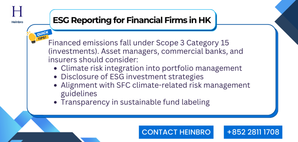 ESG Reporting for Financial Firms in HK